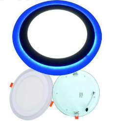 6w round blue edge lit led light